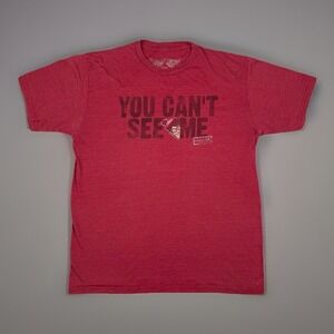 waldo graphic tee funny slogan shirt red casual medium